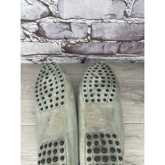 Tods Grey Solid Fringe Leather Kiltie Tassel Driving Loafers Women 41EU/10.5M US - Picture 9 of 16